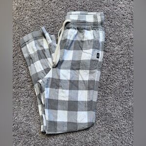 Hollister Gray and White Checkered Sleep Pants